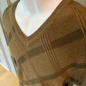 Mr. Turk Salvatore V-Neck Wool Sweater Olive Size L